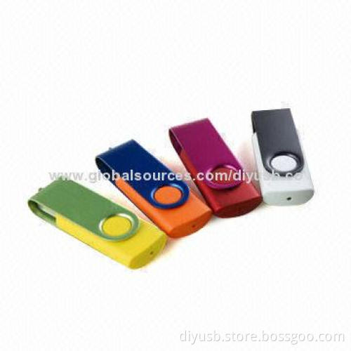 USB Flash Drives, Made of Plastic, with 64MB to 32GB Capacity, Apple's Mac/PCs Compatibility